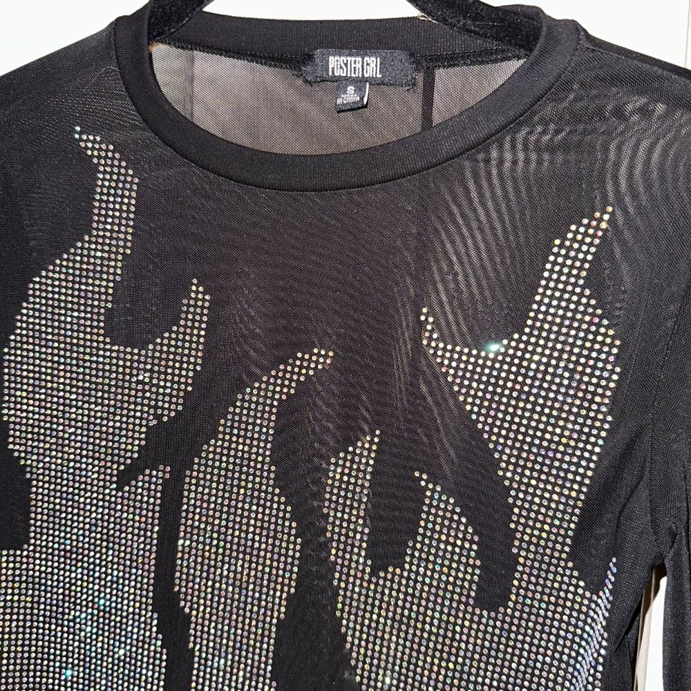 Mesh Rhinestone Top - Picture 4 of 7
